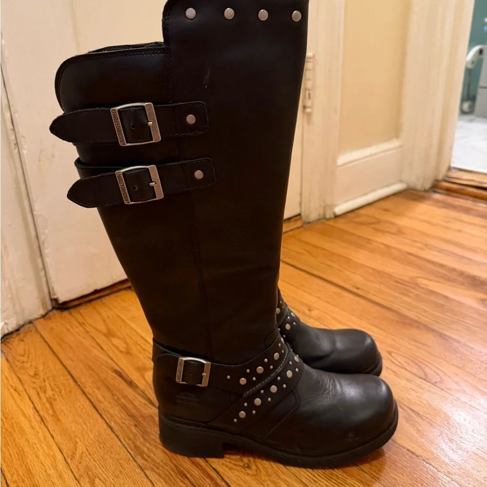 Harley-Davidson Black Textured Footwear - Picture 5 of 16